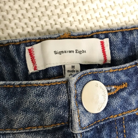 Distressed Denim Mini Skirt - Picture 5 of 5